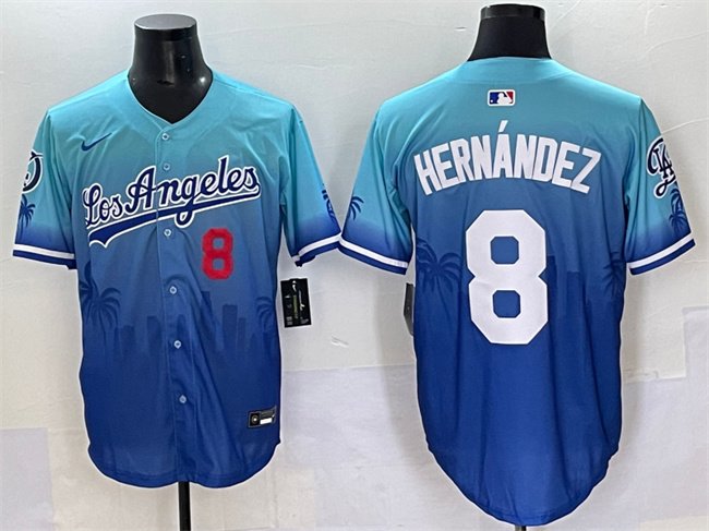 Men's Los Angeles Dodgers #8 Enrique Hernández Blue Limited Stitched Baseball Jersey Men's Los Angeles Dodgers #8 Enrique Hernández Blue Limited Stitched Baseball Jersey